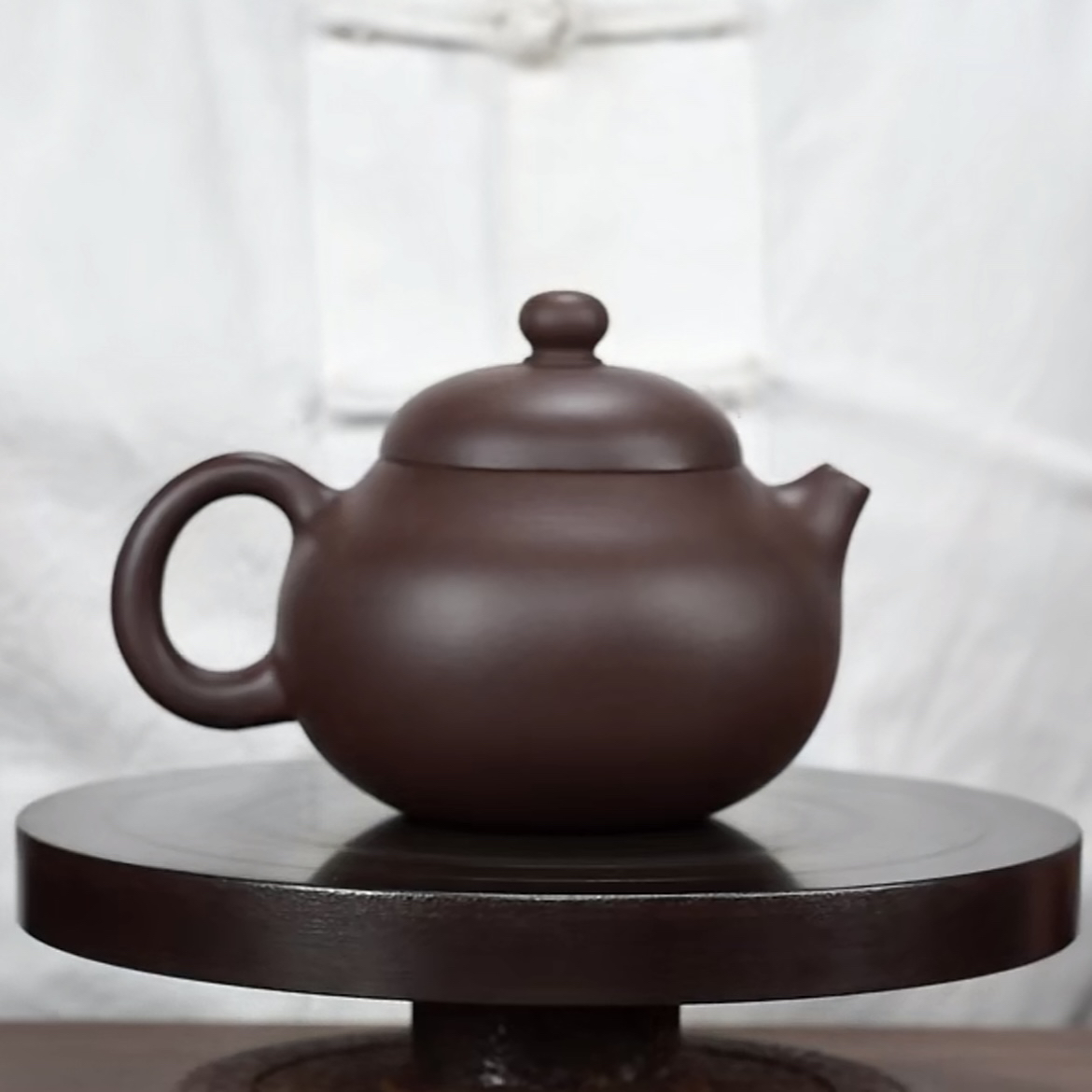 老紫泥文旦原矿紫砂手工制作