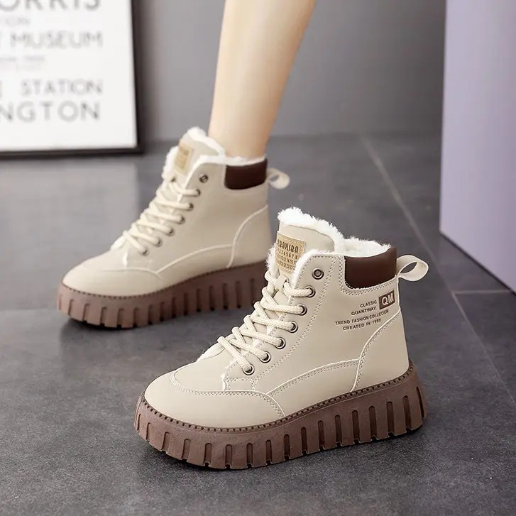 2025加绒保暖雪地靴加厚短靴棉鞋新款冬季百搭靴子爆款棉靴女靴