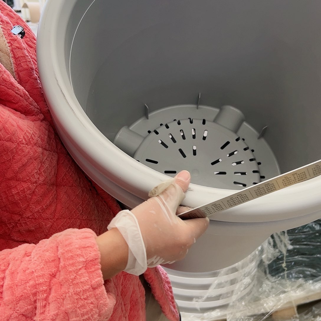 树脂四季盆12#灰白色2个无托