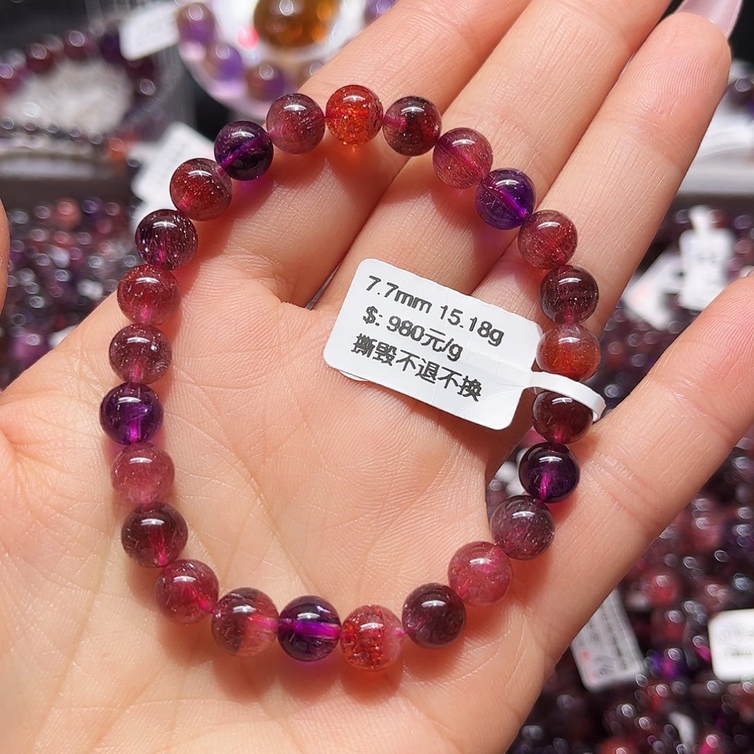 平***乐手链水晶未镶嵌天然