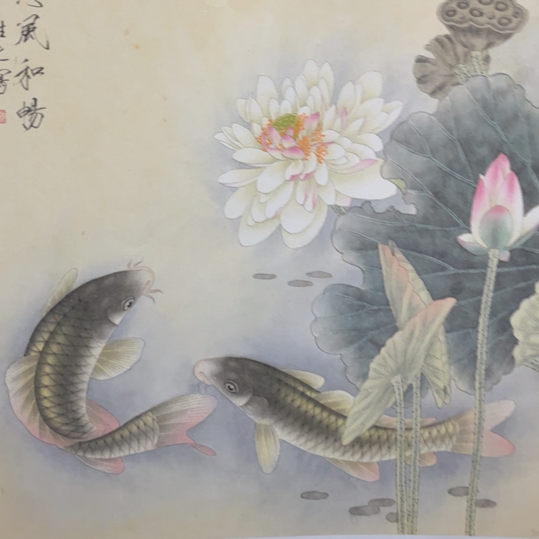 国画纯手绘山水花鸟