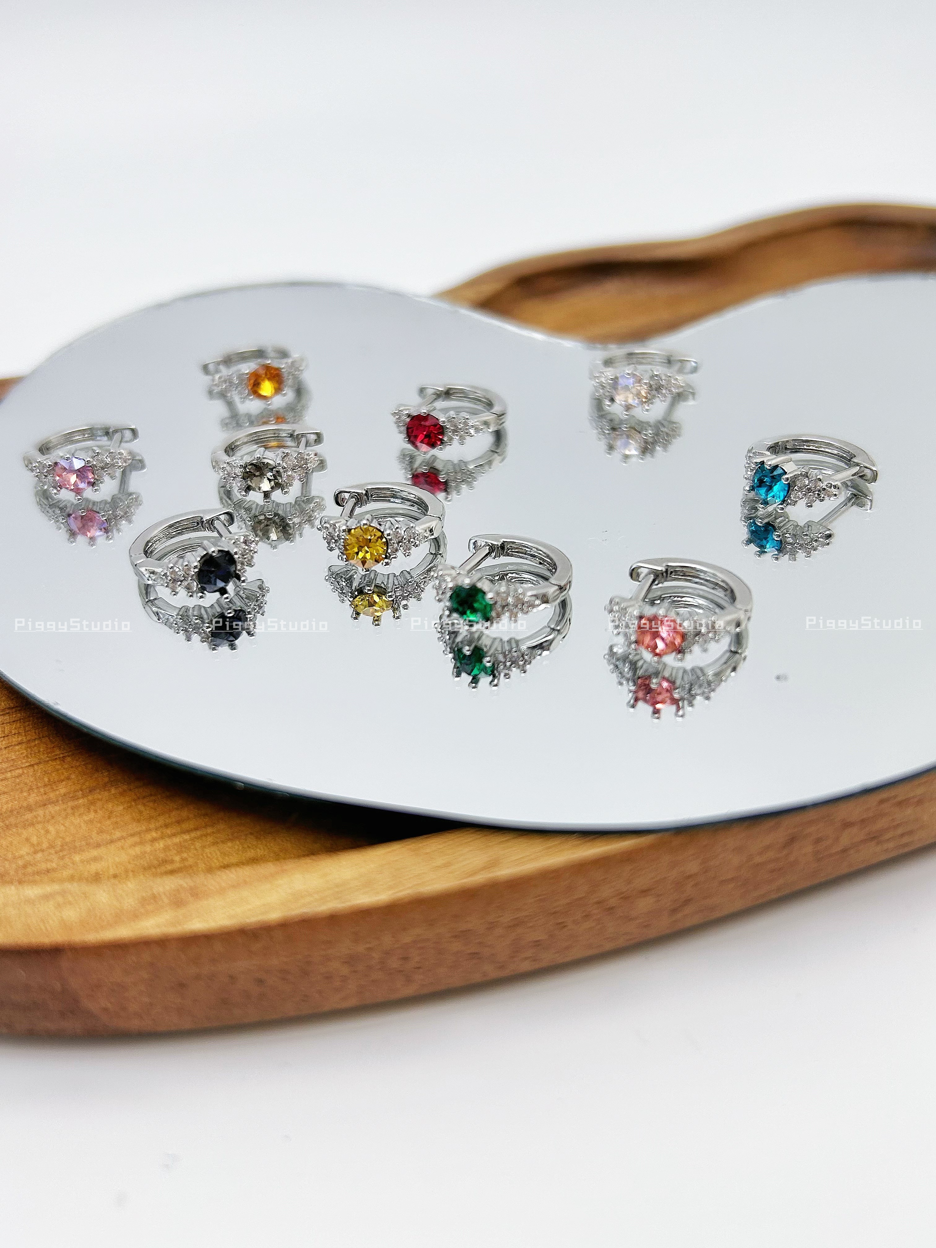 钛钢耳饰 钛钢耳扣华子简约小众ins风格百搭直针自选4mm