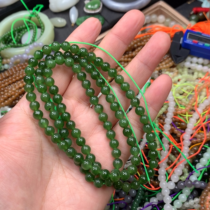 和田玉未镶嵌手链46