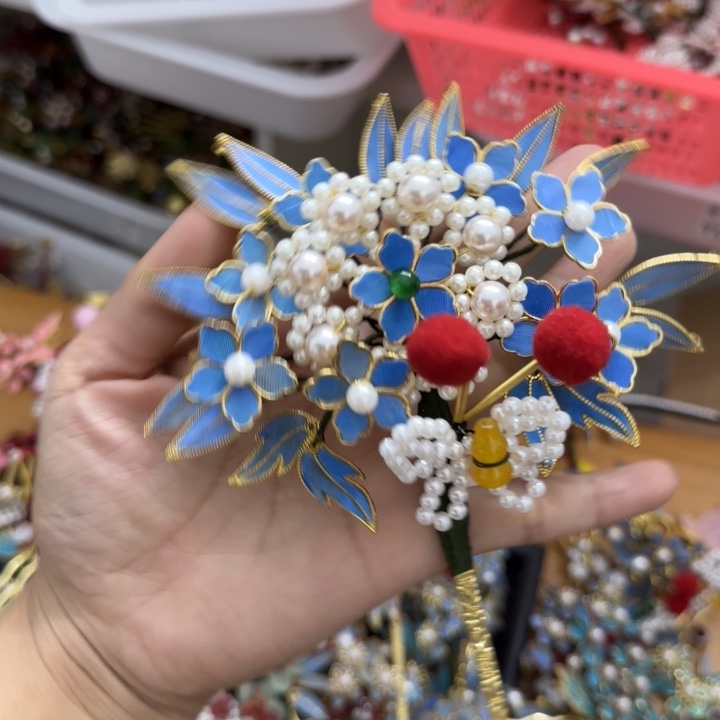 醋酸铁合金鹅毛仿点翠