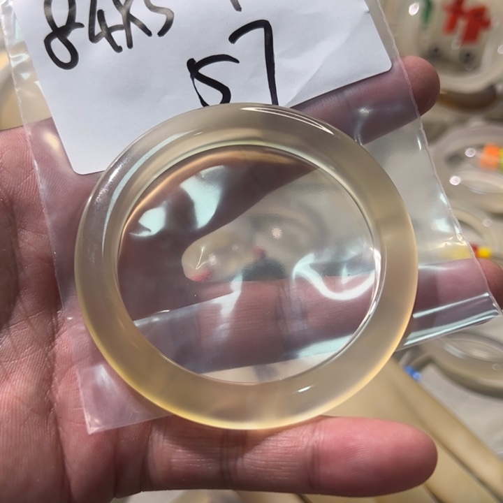 ⁵***_玛瑙/玉髓手镯未镶嵌库存5发1条