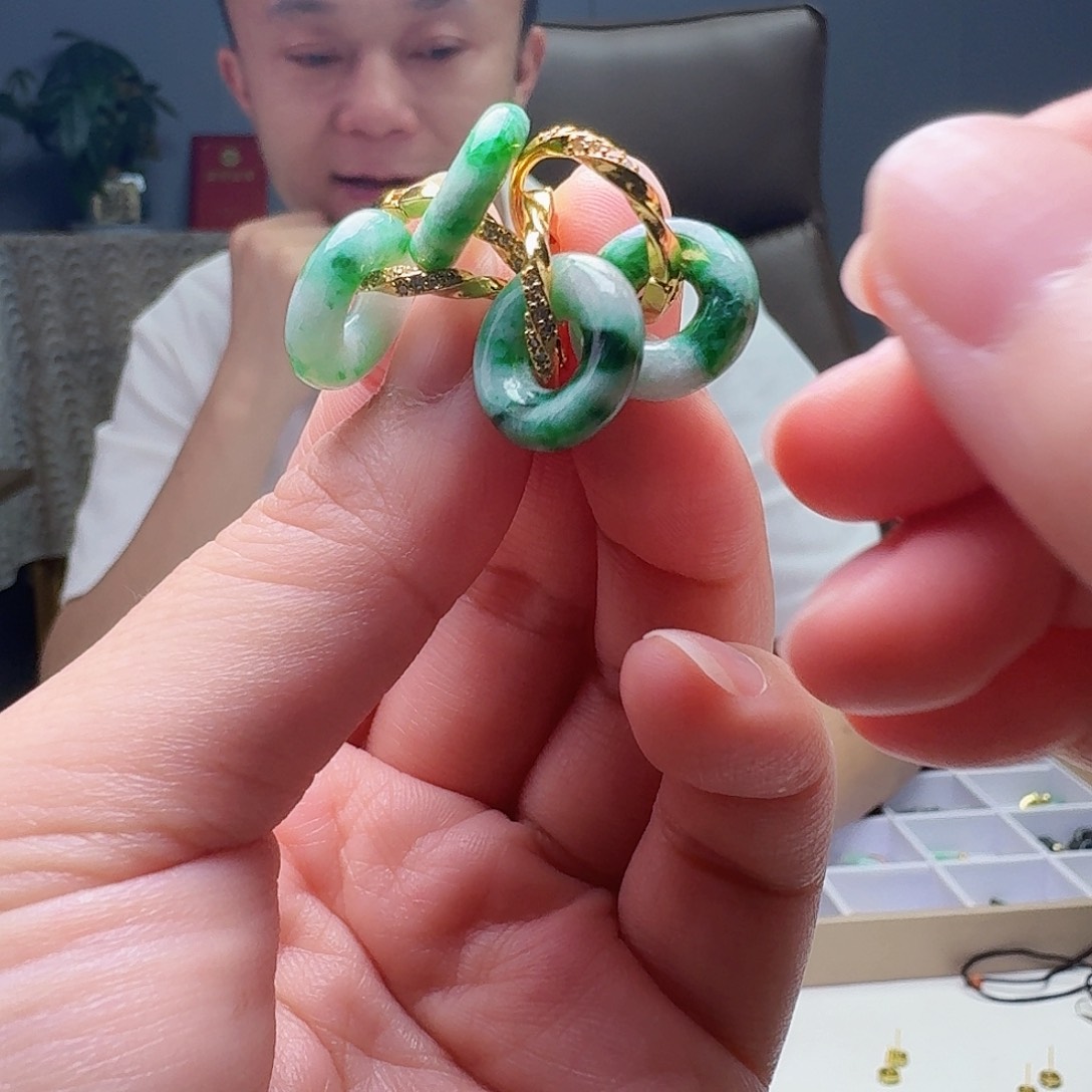 翡翠银S925镶嵌耳饰多样性发货其一