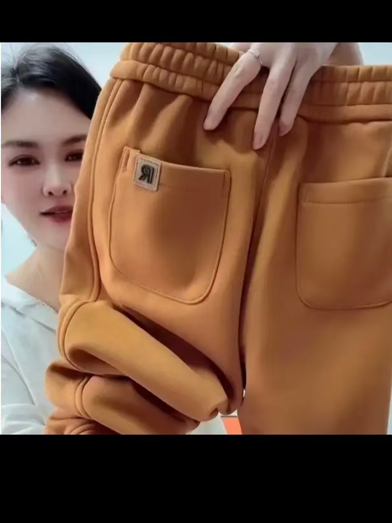 新款冬季高腰哈伦裤休闲裤时尚显瘦加绒加厚百搭女裤678