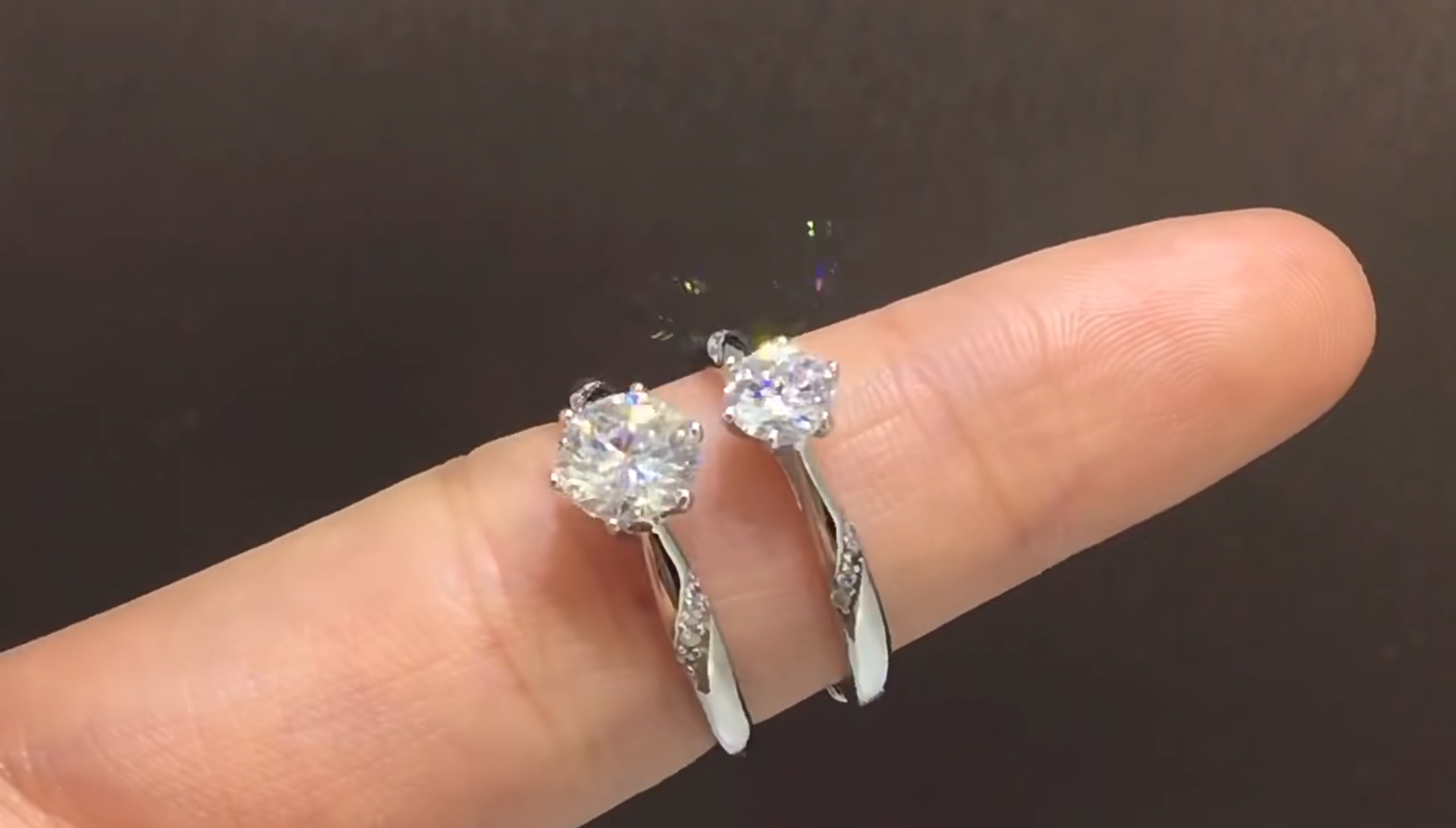 04通灵六爪1克拉时尚女士情侣结婚镶嵌