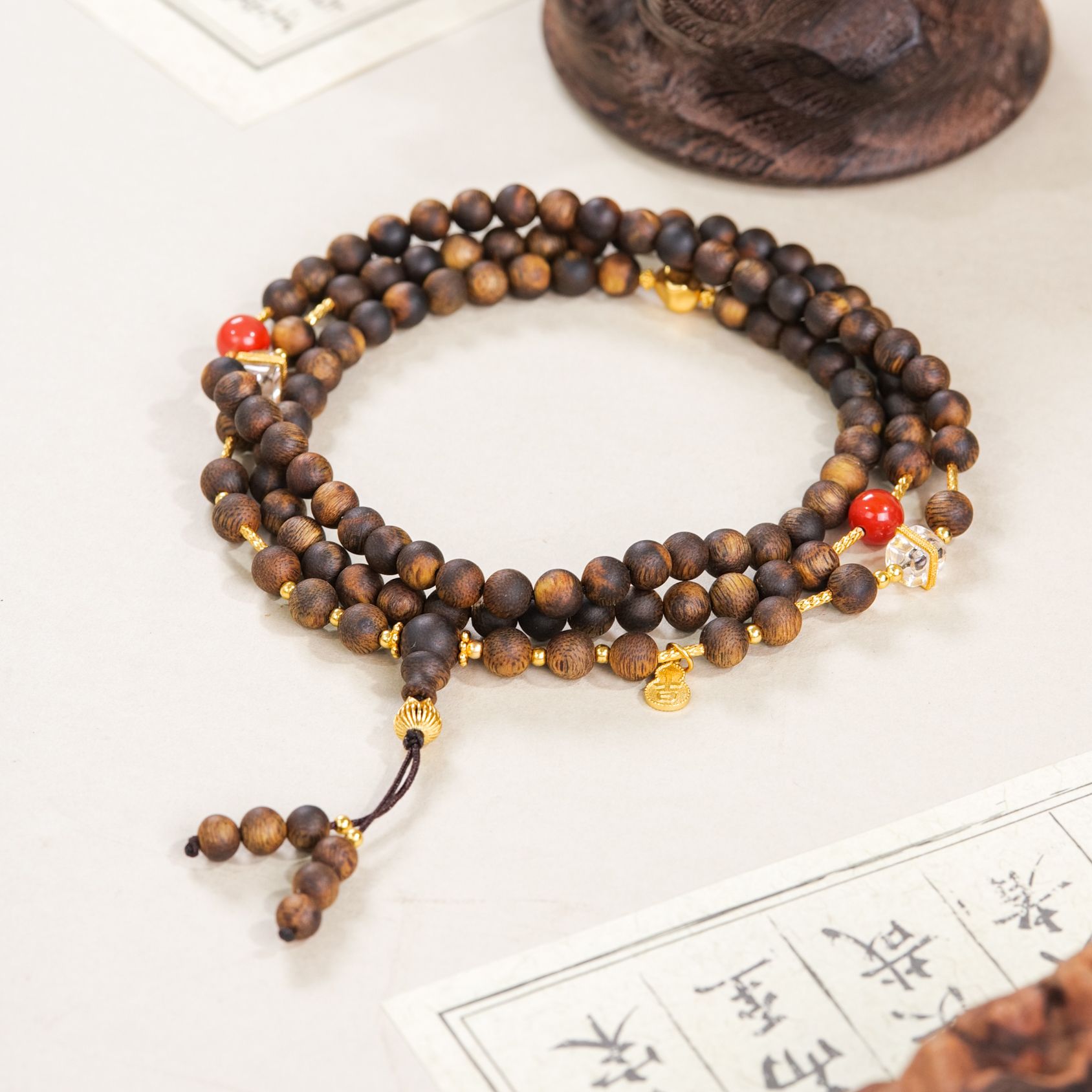 沉香棋楠设计款佛珠多圈 多样性发一 BSK335A-12