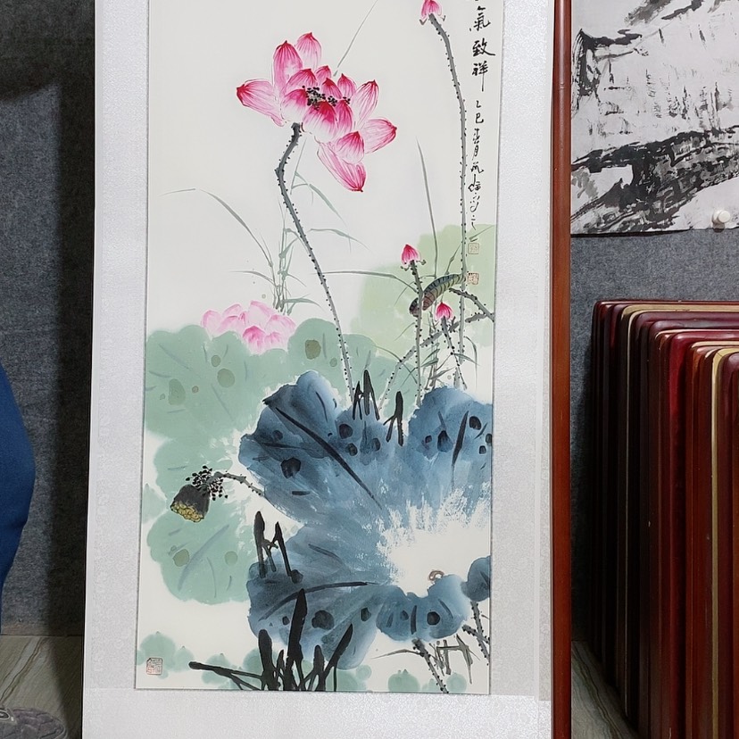 【闪购商品】国画书画作品带框125×65厘米