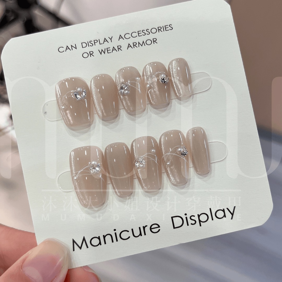 锦瑟 纯手工穿戴甲 定制美甲贴片10片装
