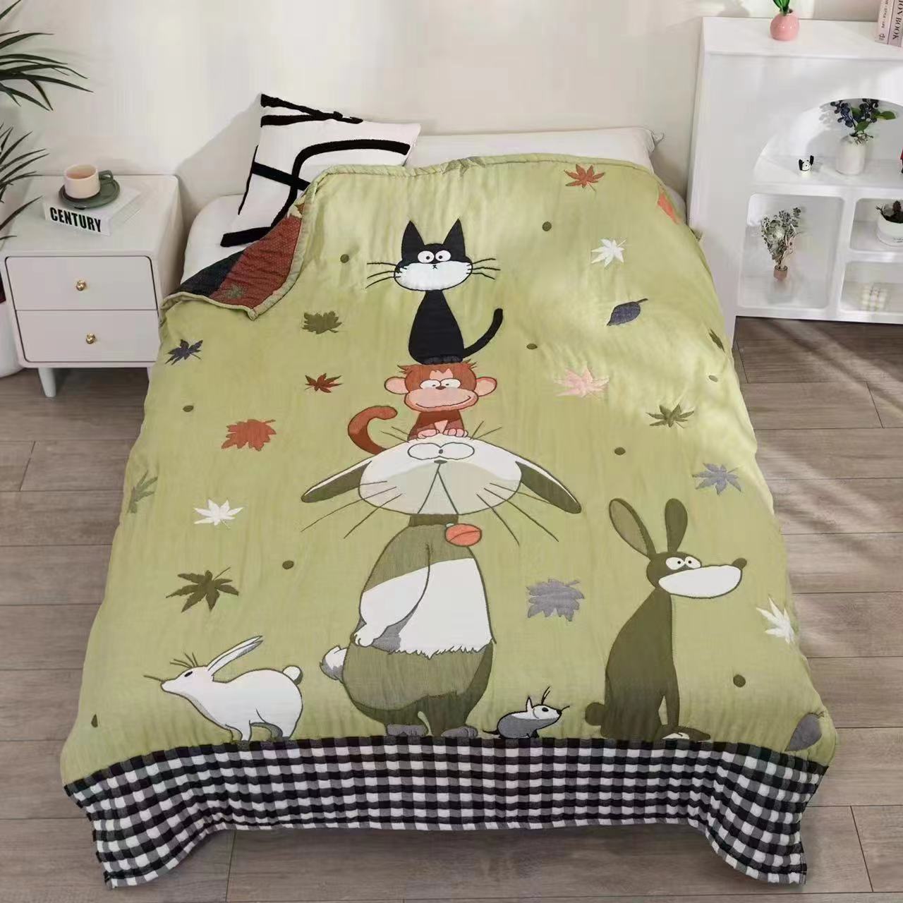 【躲猫猫】 150*200cm A类全棉纱布泡芙被