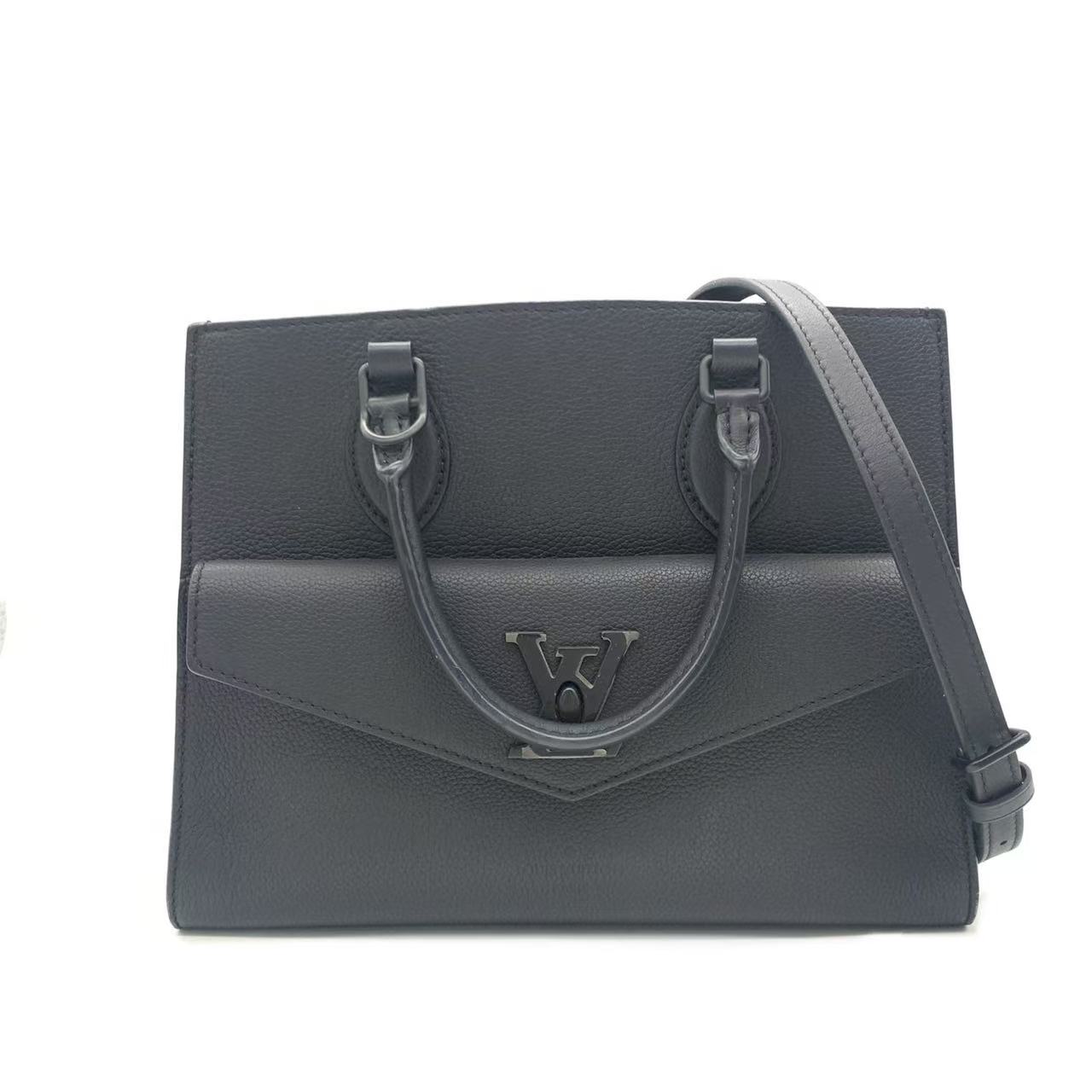 99新 LouisVuitton/路易威登 【安则专属】黑色lockme托特包