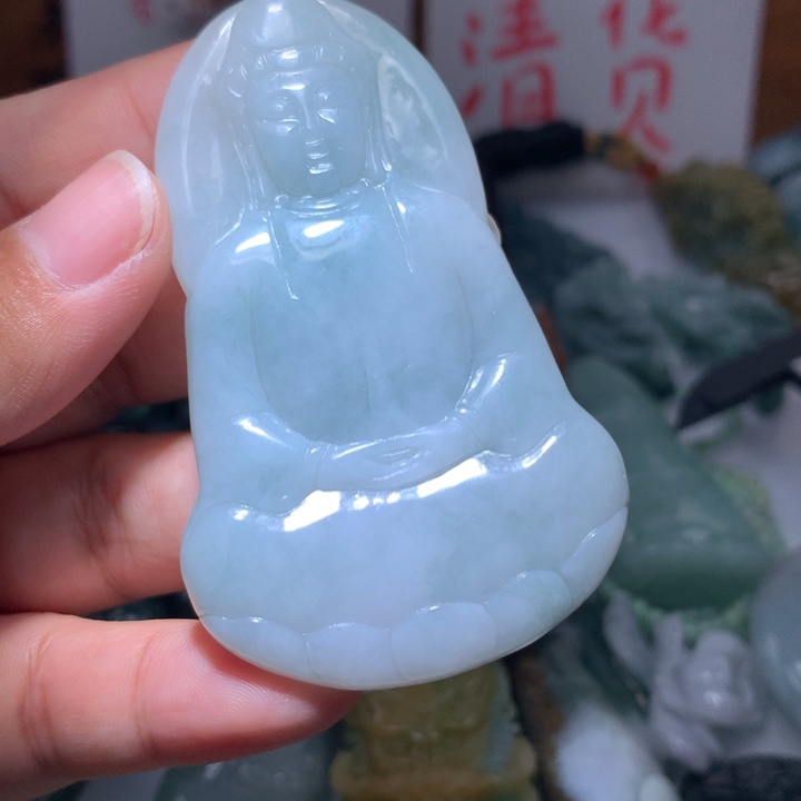 翡翠颈饰未镶嵌保真天然A货翡翠