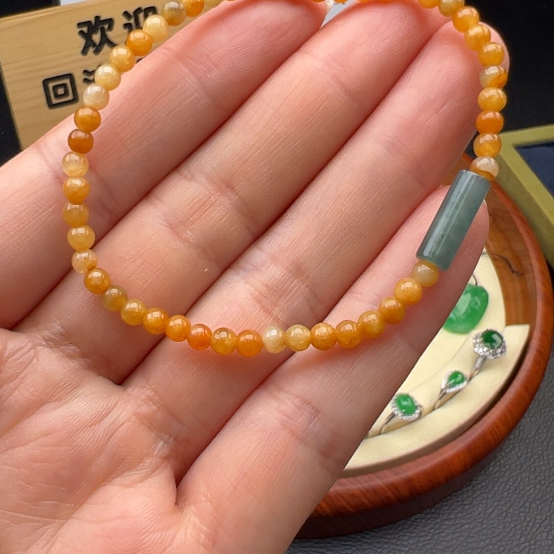 翡翠手链未镶嵌手串