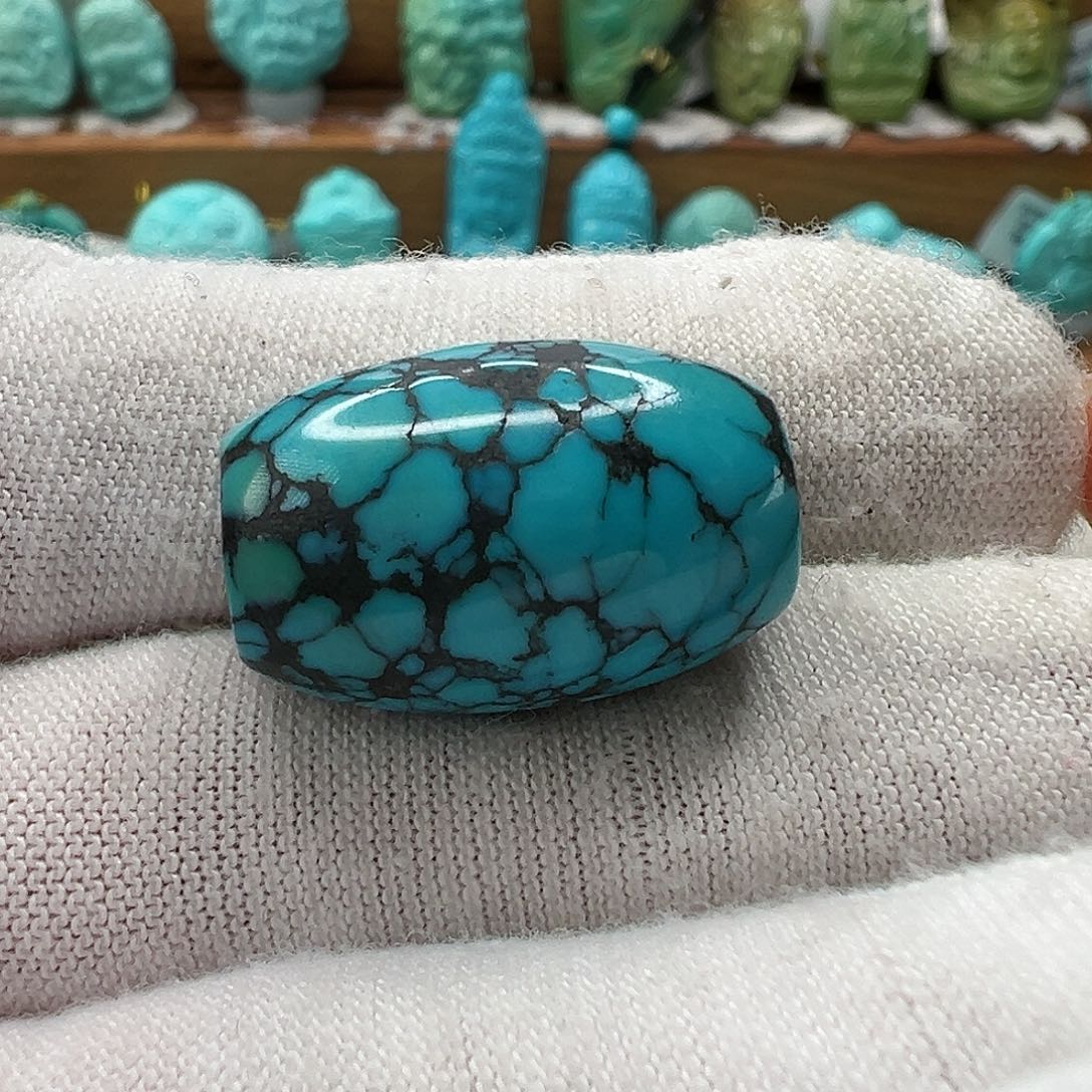 绿松石桶珠 未镶嵌