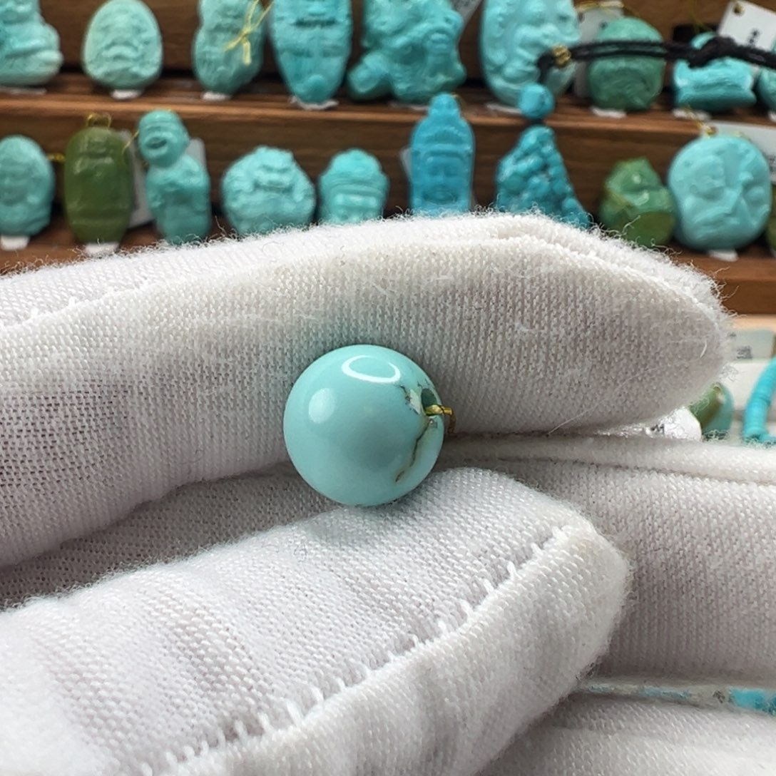绿松石未镶嵌圆珠10.5mm