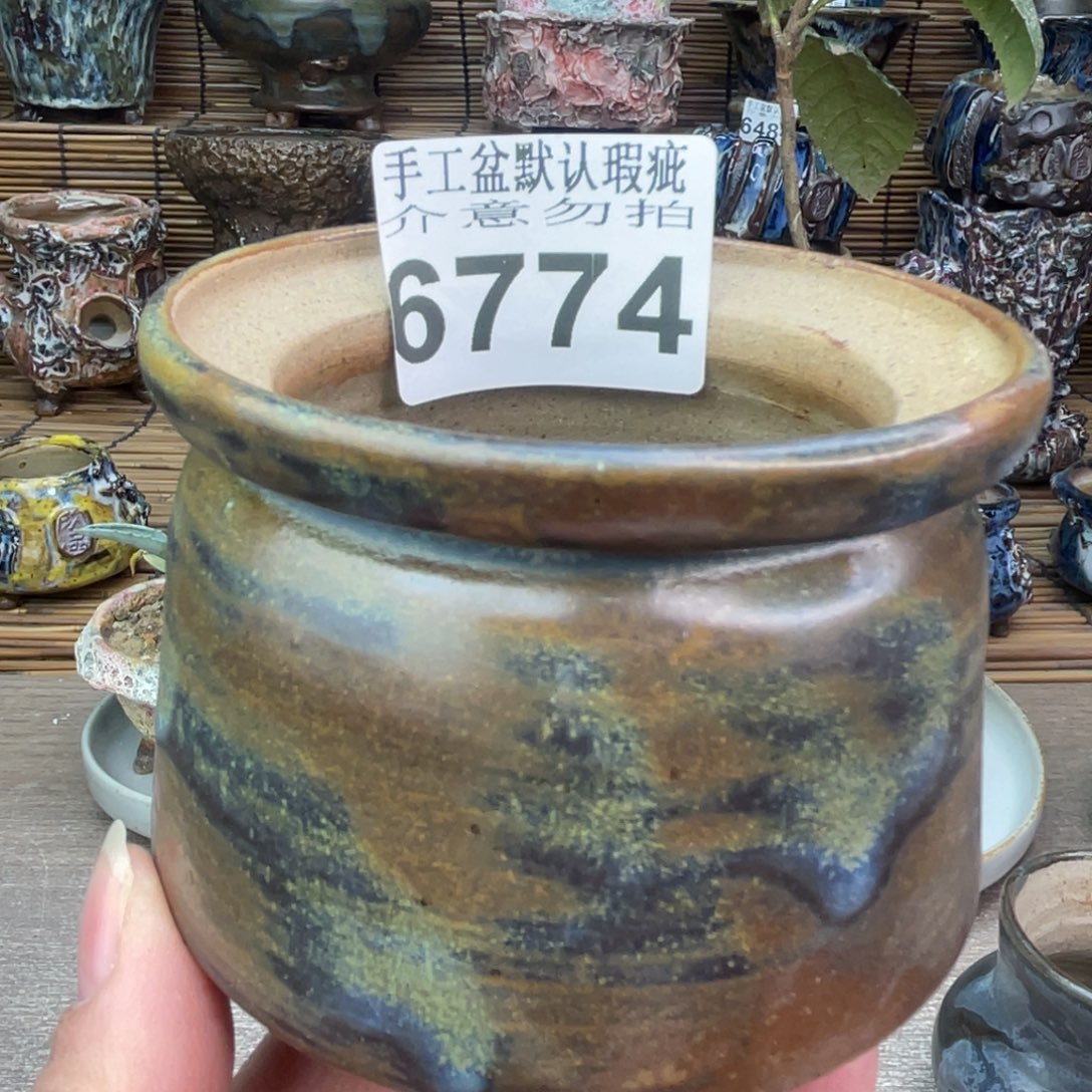 手工花盆默认瑕疵完美者勿拍