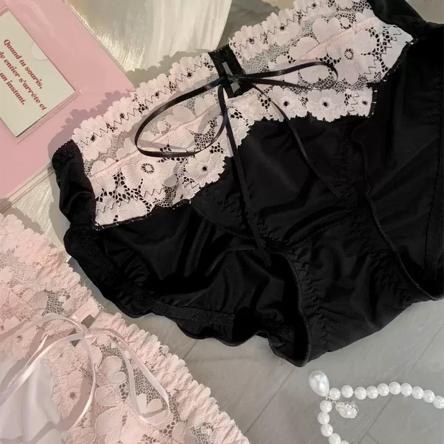 【三条装】女生纯欲系内裤蕾丝冰丝女士10A级抗菌面料