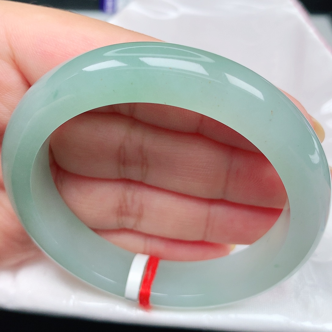 未镶嵌手镯翡翠12冰胶绿渐变