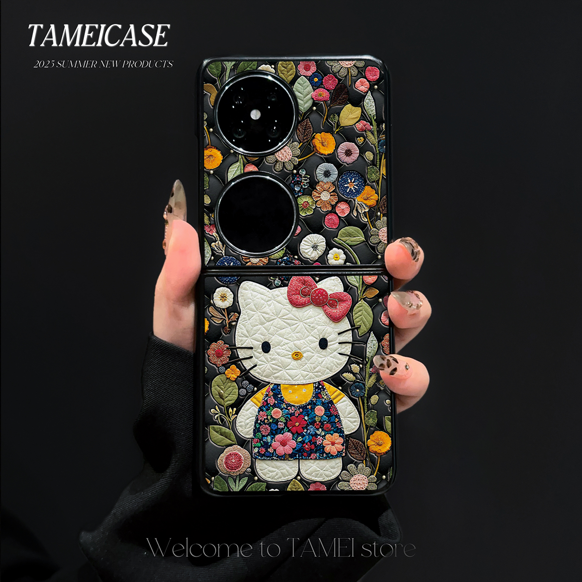 园丁KT猫羊皮适用华为pocket2手机壳FINDN3FLIP折叠屏华为pockets