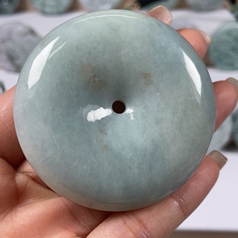 翡翠颈饰未镶嵌平安扣福利洒黄翡