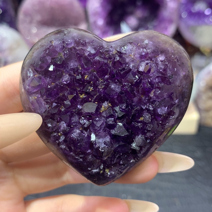紫晶珠宝半成品未镶嵌福利帝紫爱心不退