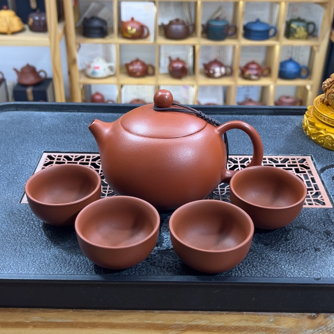 紫砂紫砂胖西施（一壶四杯）