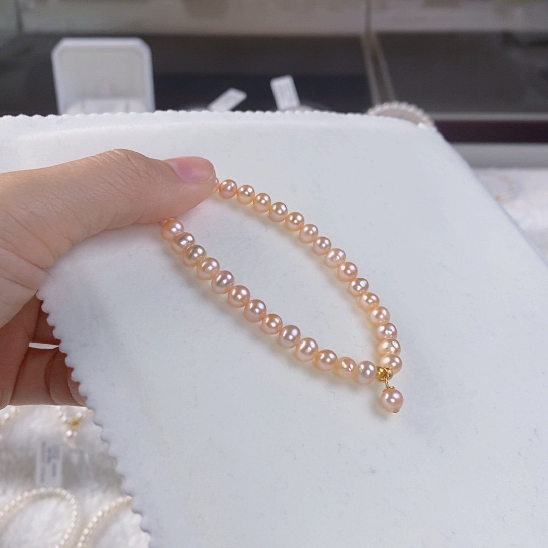 淡水珍珠手绳银S925镶嵌