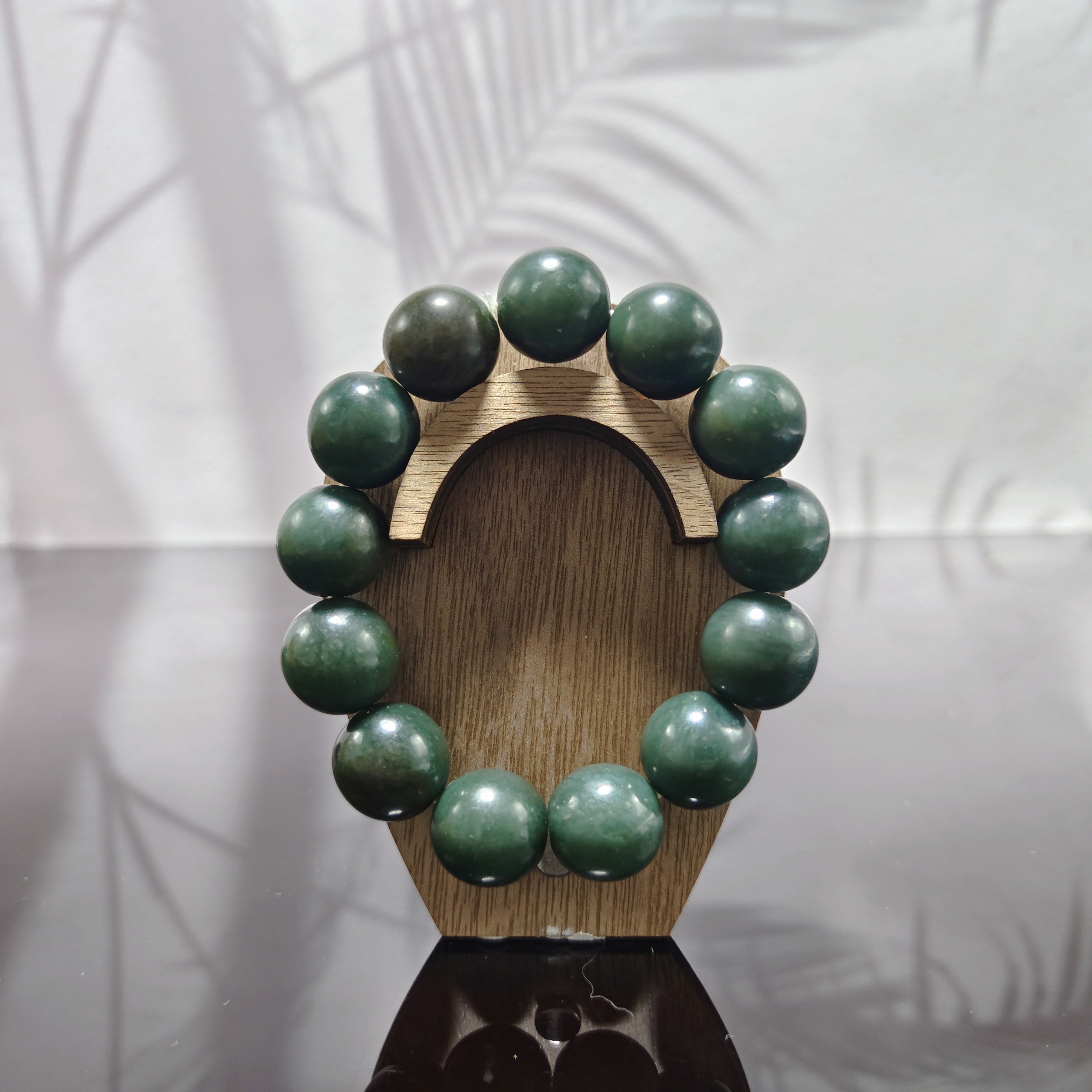 F和田玉圆珠手串（卡18）2501