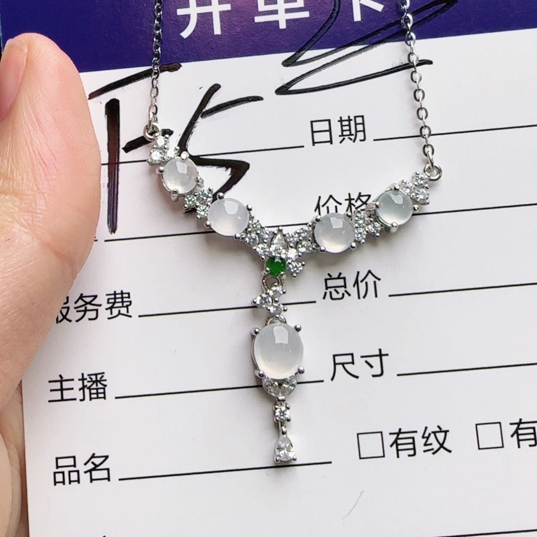 银S925镶嵌手链翡翠