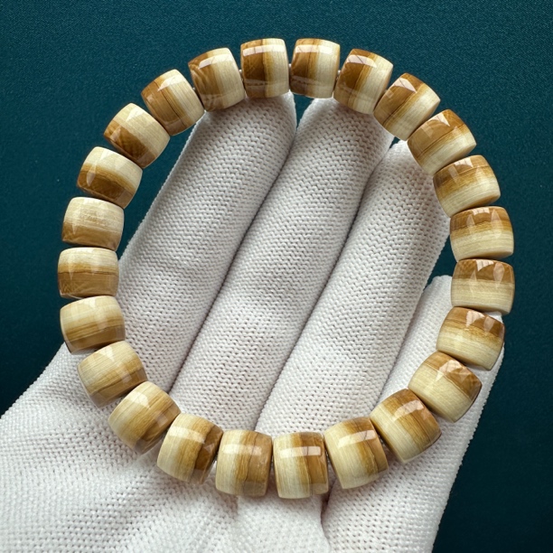 Q3354天然猛犸 汉堡直切单圈9.2*8mm一物一图 假一罚十