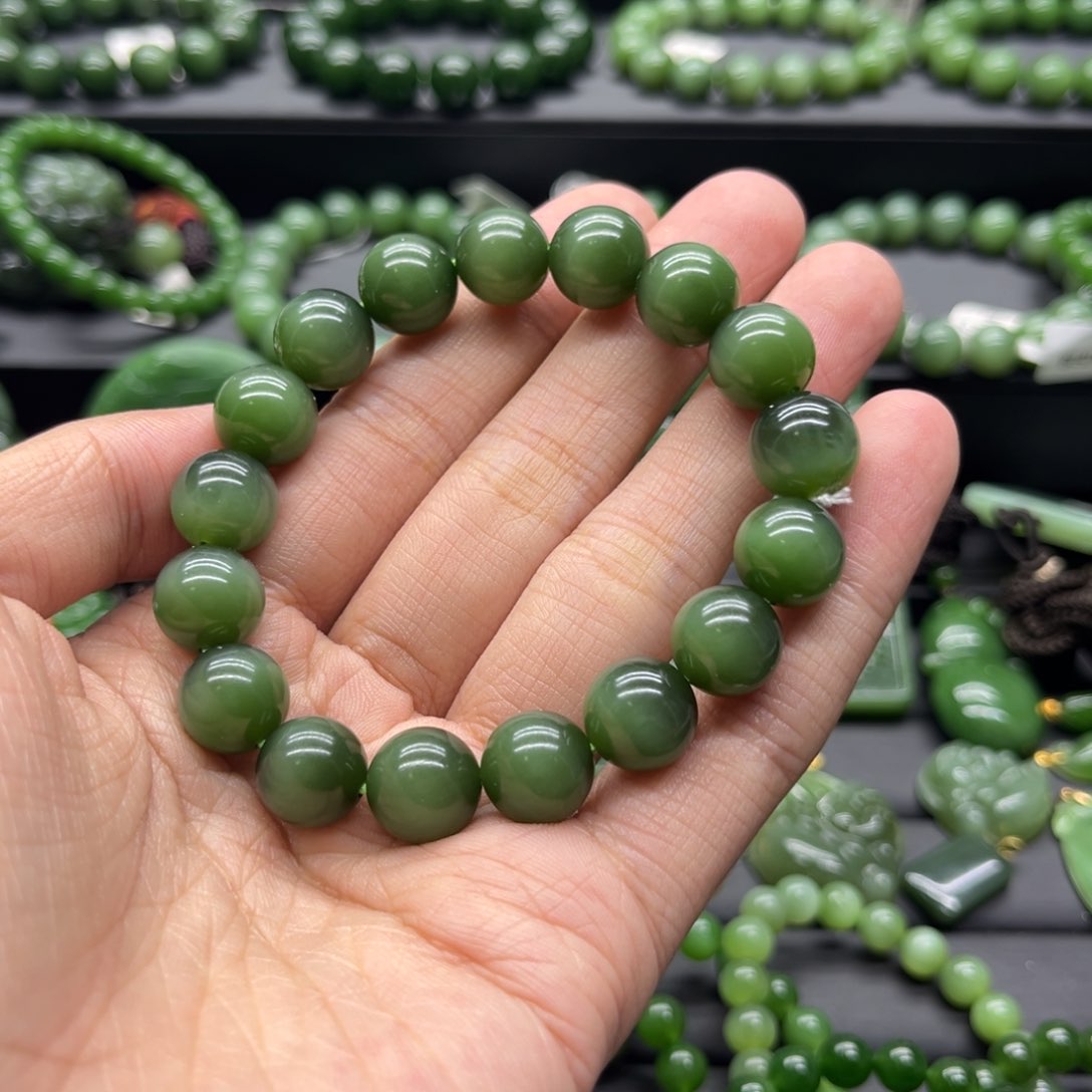 和田玉（碧玉）手链未镶嵌