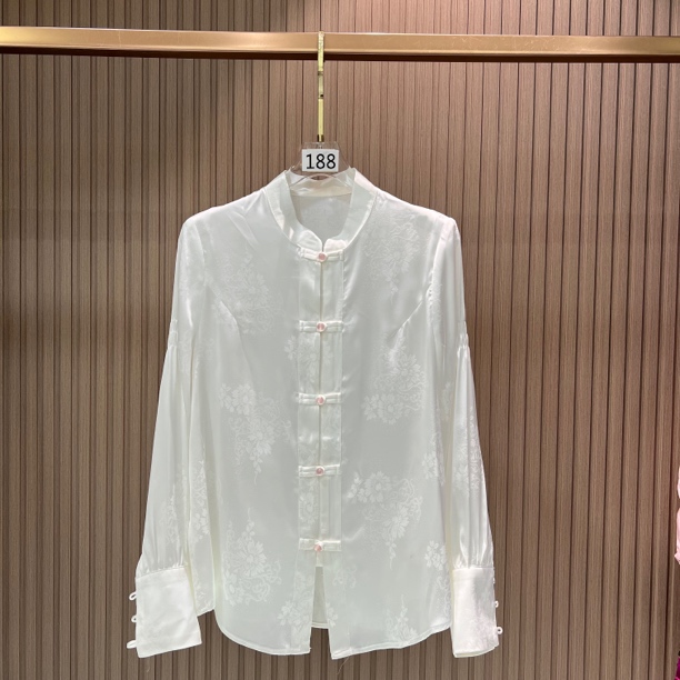比翼双飞4 提花新中式重工刺绣衬衫上衣