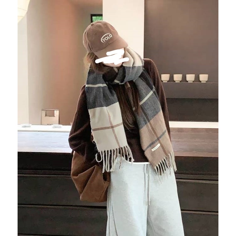 【英伦格纹美拉德围巾】经典不过时百搭英伦格纹美拉德围巾J01