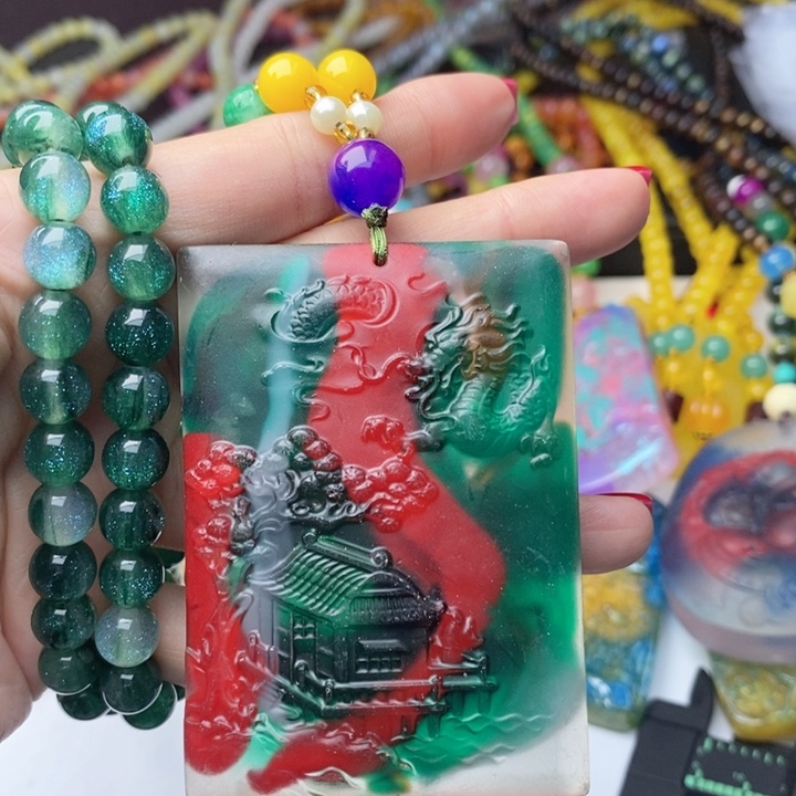 蜜蜡颈饰未镶嵌268套装