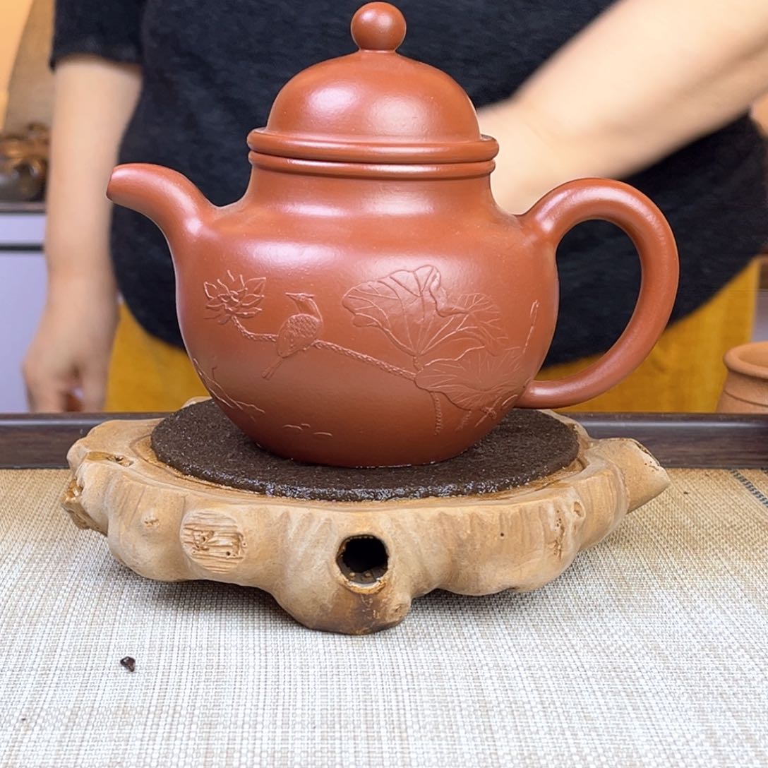 紫砂茶壶宜兴朱泥380cc