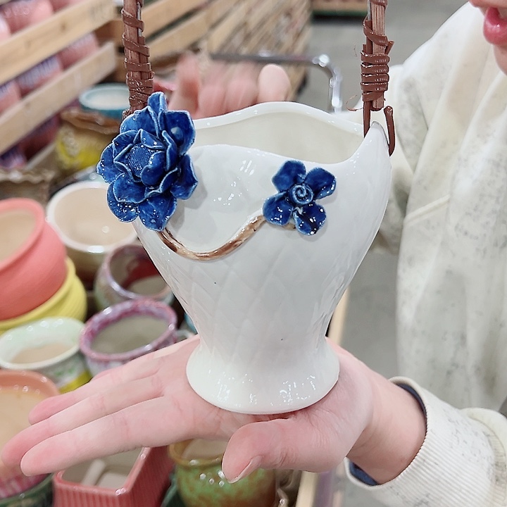 有孔，凑单福利满10元发货陶瓷多肉花盆！