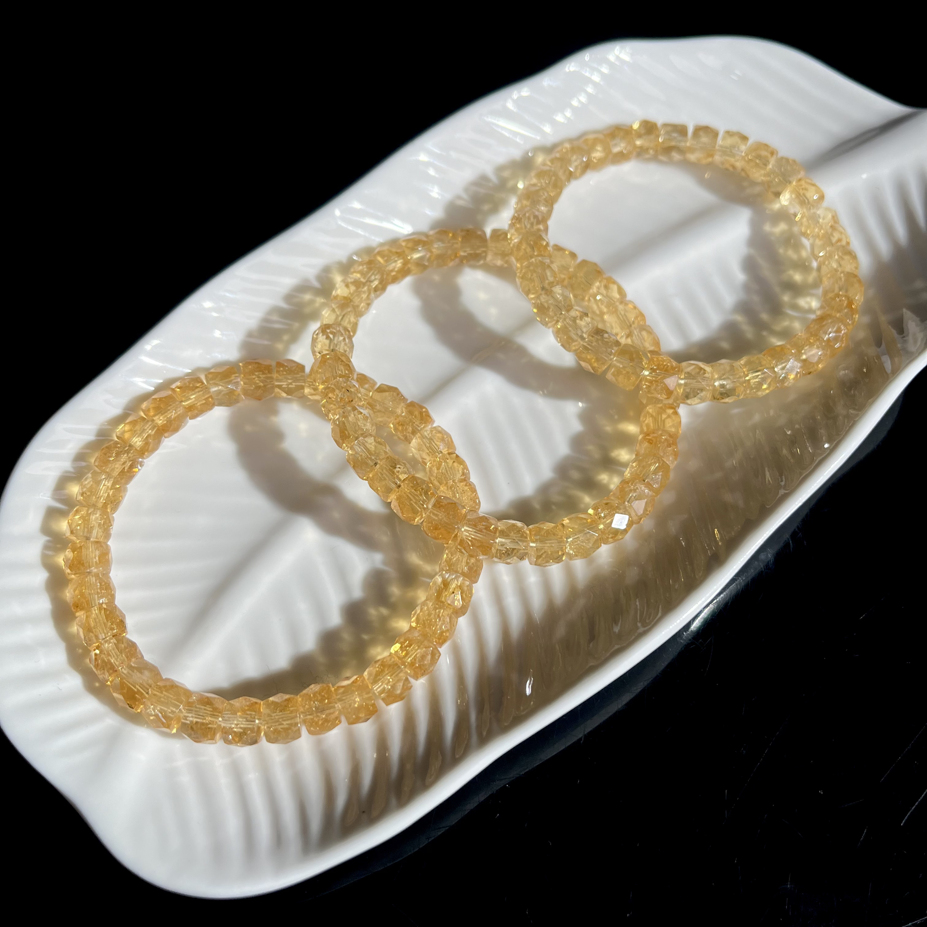 【大鱼甄选】巴西黄水晶钻切手串ZW245多样性发其一气质饰品