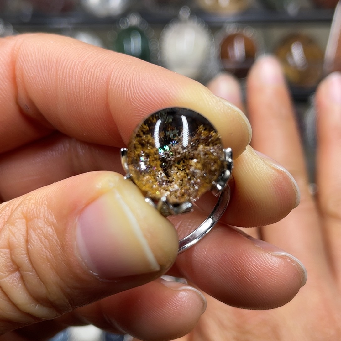 【闪购商品】水晶珠宝半成品银S925镶嵌戒指