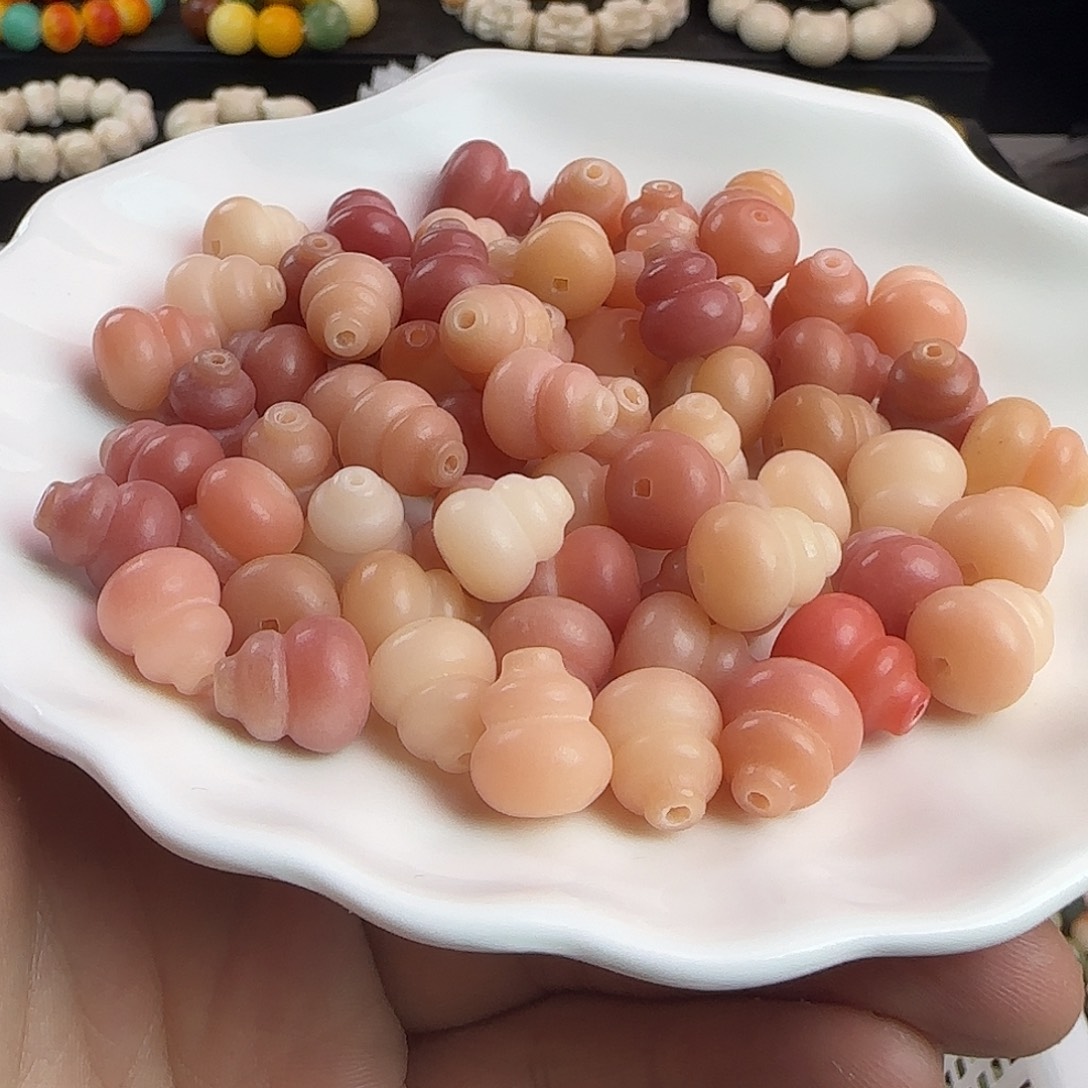 手串菩提根/象牙果微瑕疵卡14粉色葫芦20颗➕20颗
