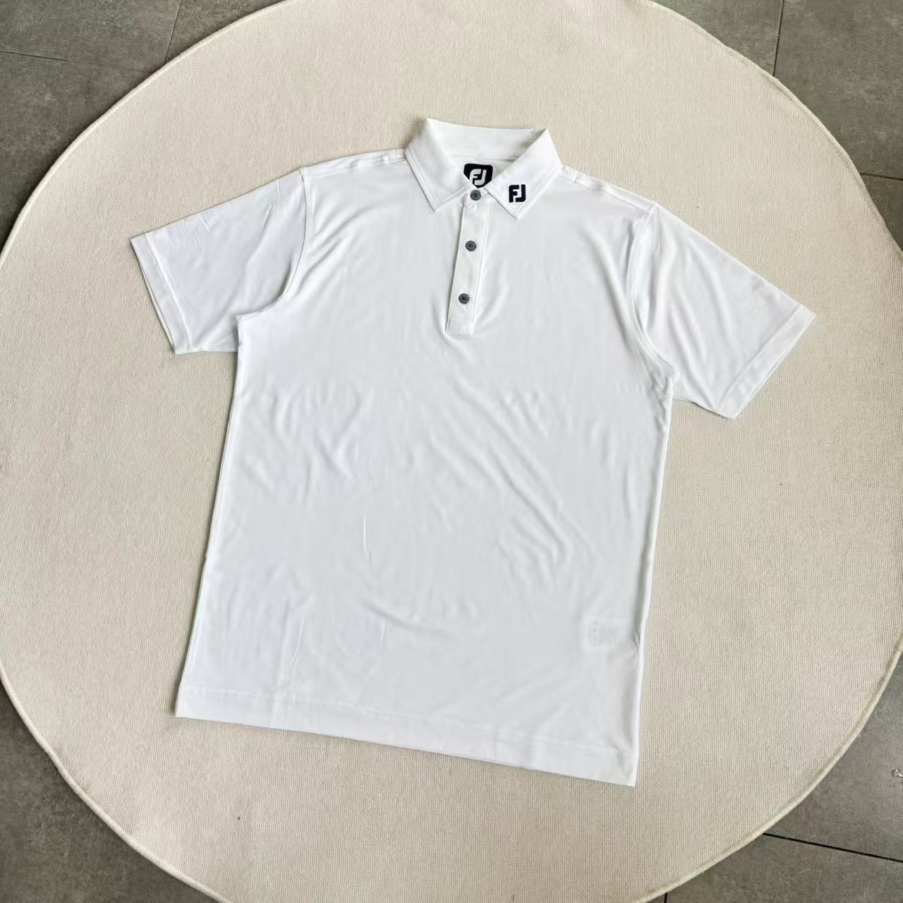 老美 高尔夫品牌 男士刺绣logo 翻领速干弹力短袖