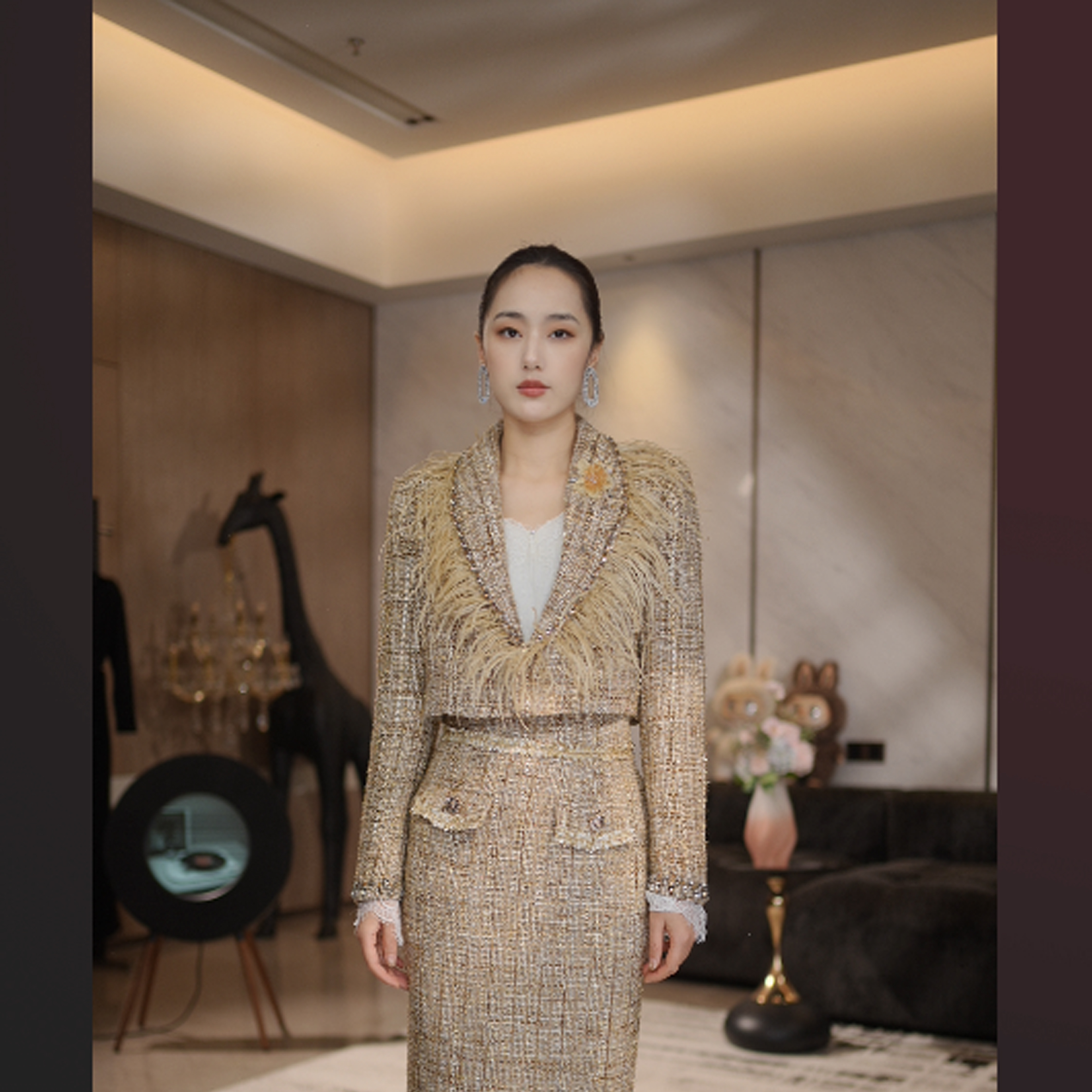 【Jier吉儿】原创设计师气质粗花呢小香风编织短外套优雅法式复古风