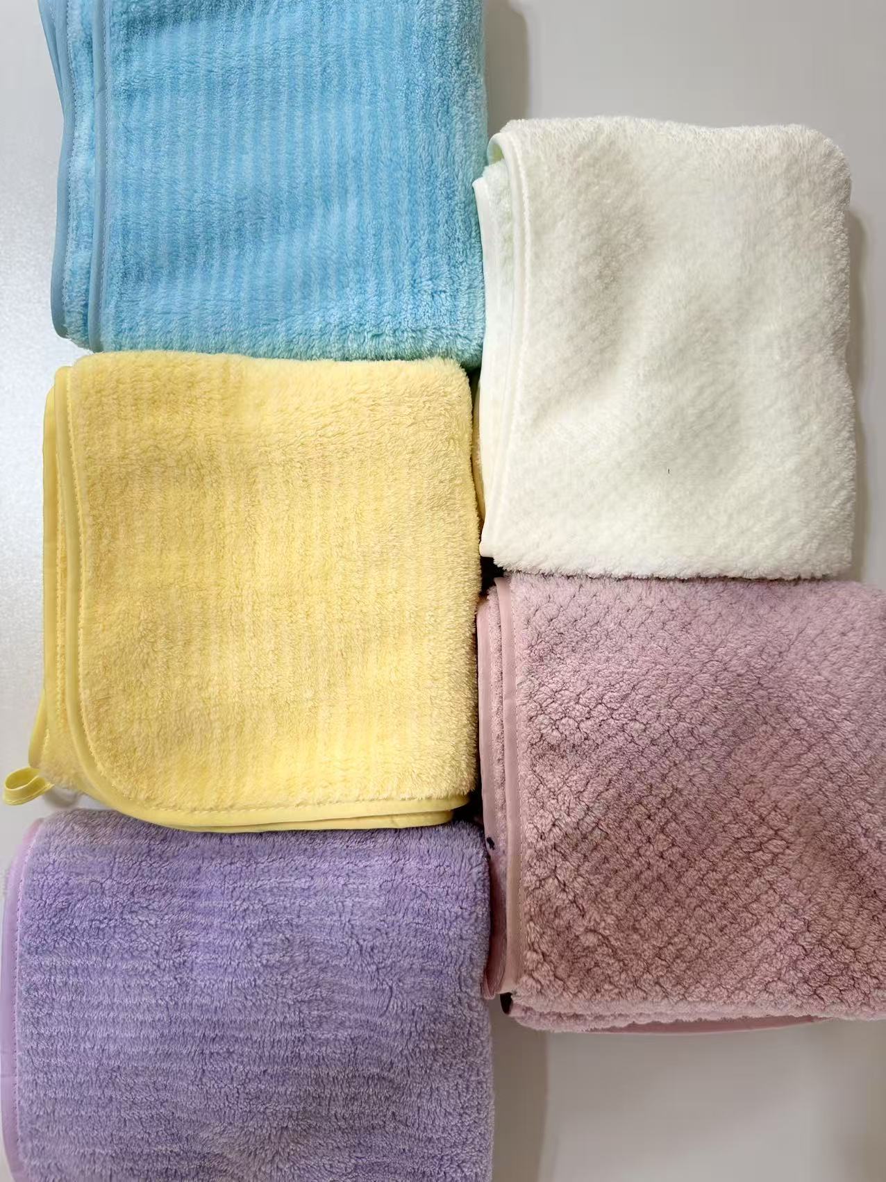 轻微瑕疵柔软吸水速干珊瑚绒毛巾，干发巾，洗脸擦手适用可做抹布