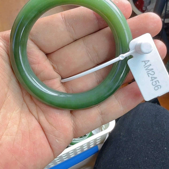 和田玉（碧玉）手镯未镶嵌57