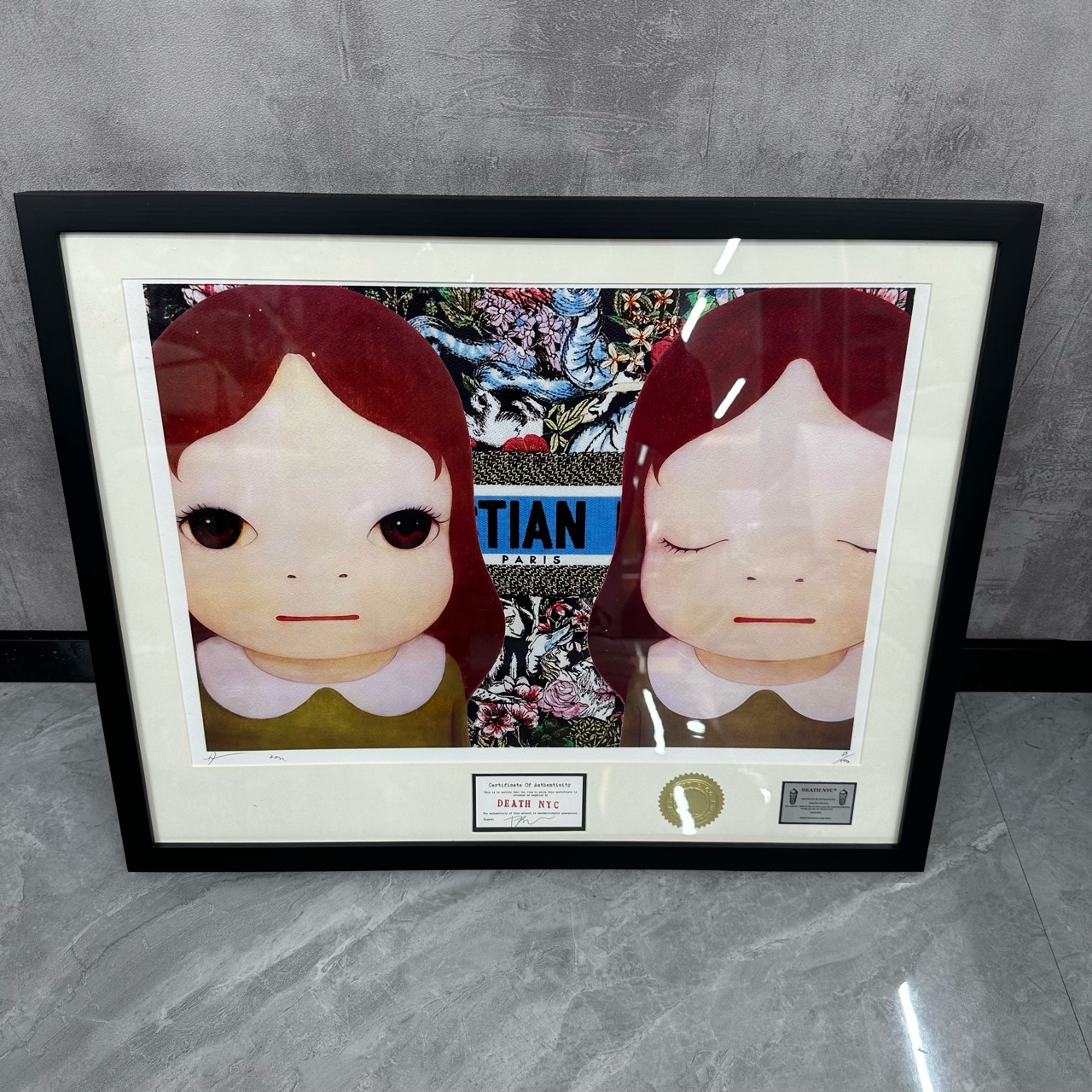 全新未使用 DIOR/迪奥 Death Nyc奈良美智 潮流版画 39/100