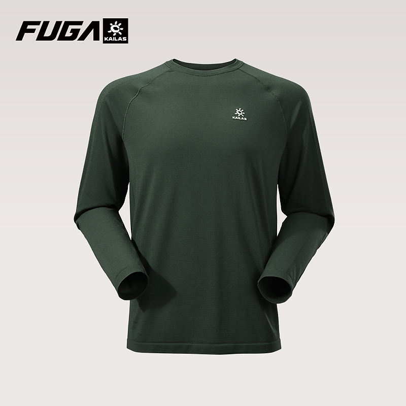 KAILAS凯乐石 XM1圆领美丽诺羊毛户外运动长袖保暖T恤冬KG2537109