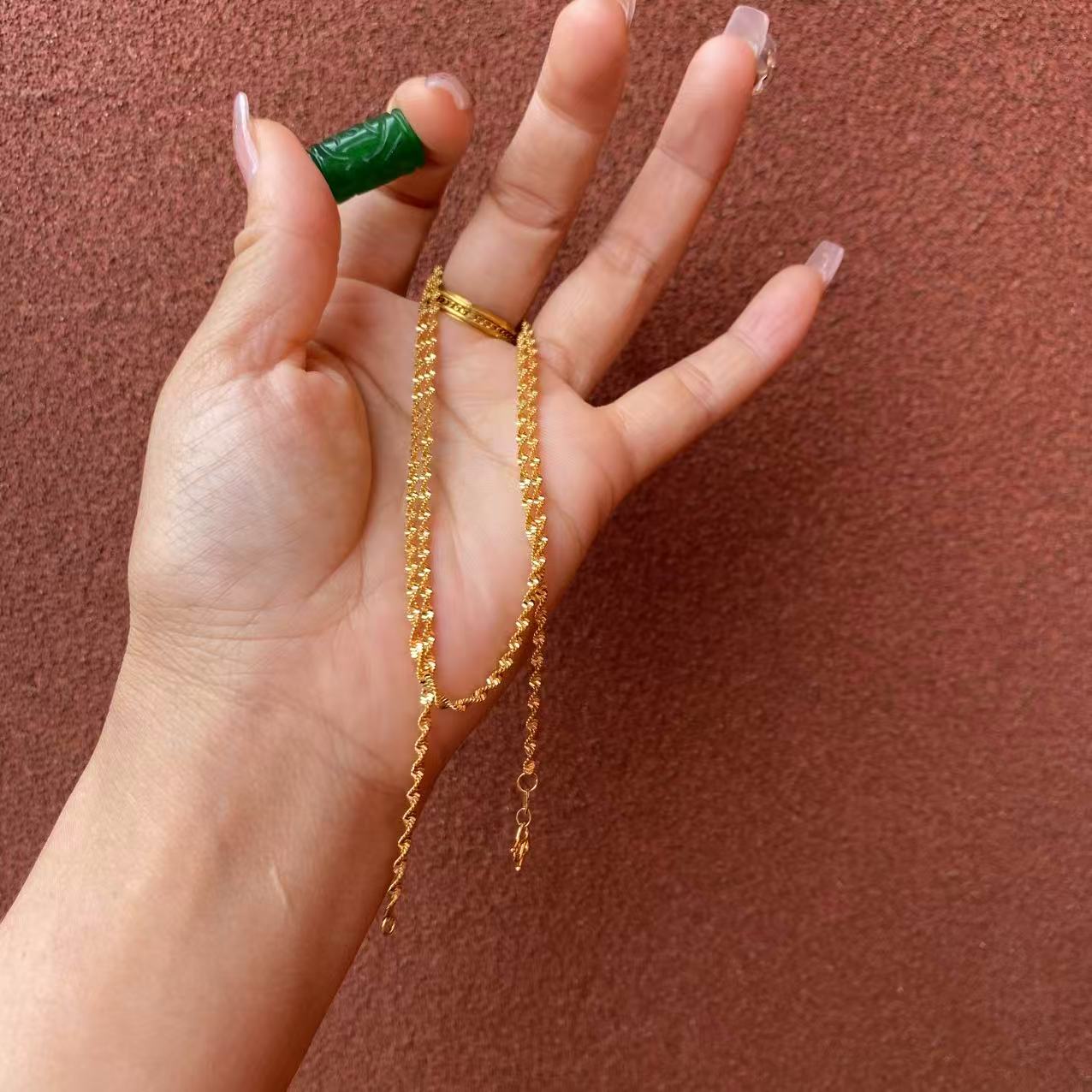 链子足银 285-水波纹项链