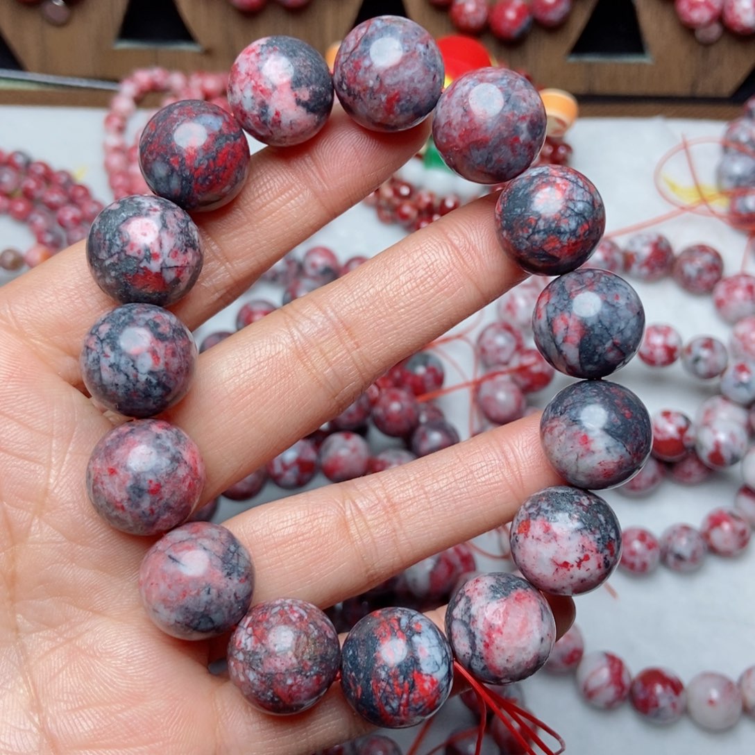 天然辰砂朱砂原石卡15