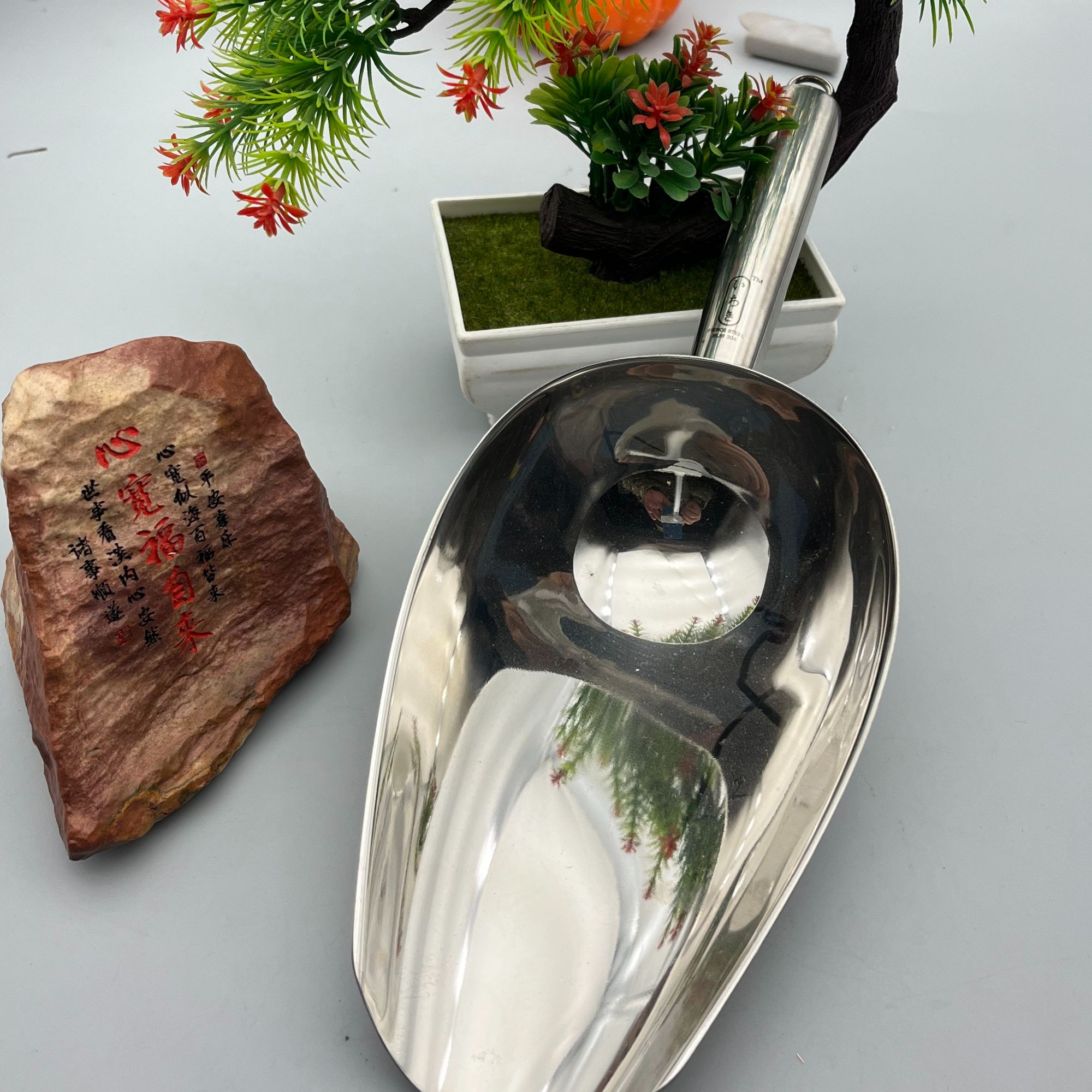 不锈钢铲子冰铲加厚粮食面粉食品杂粮铲茶叶爆米花瓜子摆摊冰块铲